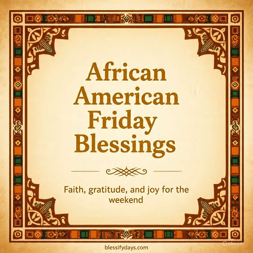 Smiling family sharing African American Friday blessing prayer