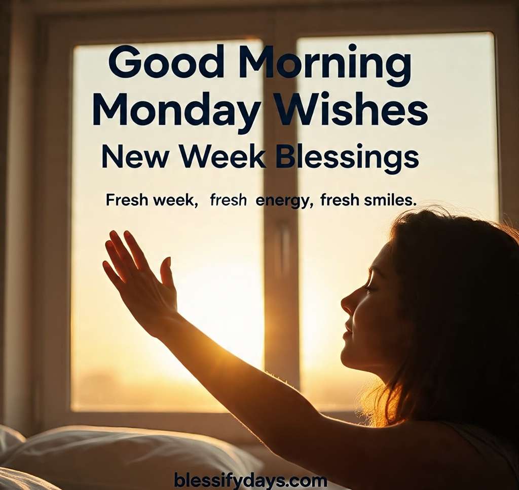 Sunrise stretch with “Good Morning Monday Wishes”