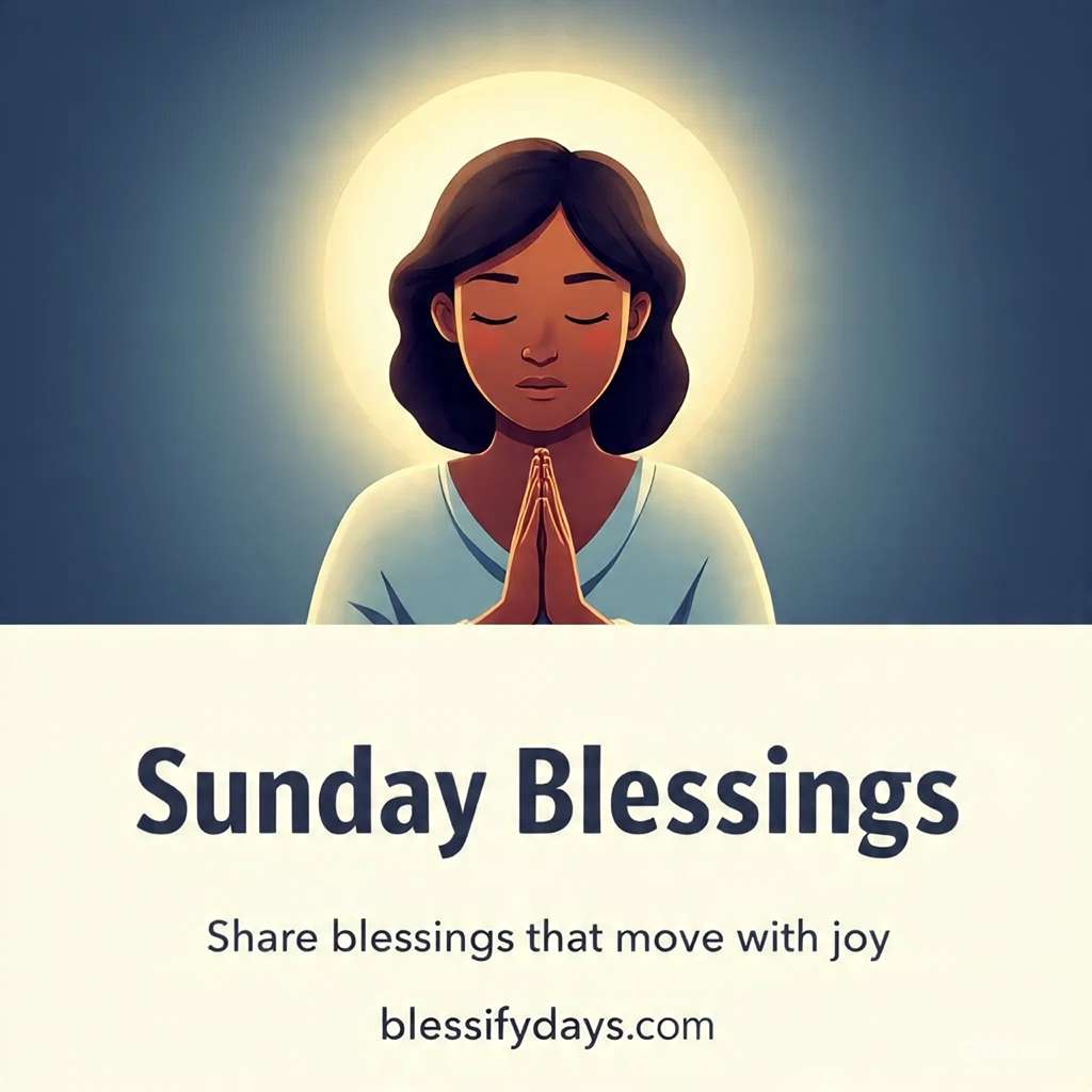 Moving African American Sunday blessings GIF with joyful messages