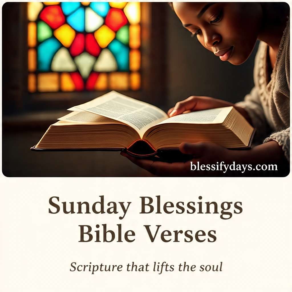 African American Sunday blessings Bible verses for strength and encouragement.