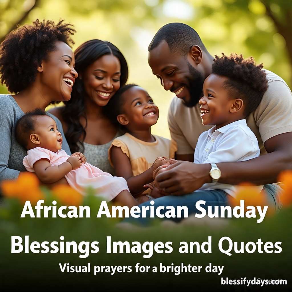 Beautiful African American Sunday blessings images and quotes for peace and love.
