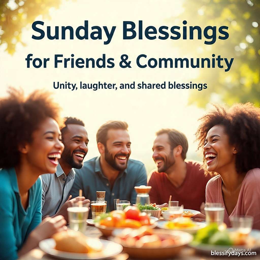 Sunday blessings for friends and community filled with joy and care