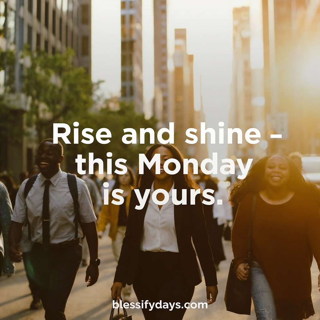 African American Monday motivation illustration showing community strength and confidence