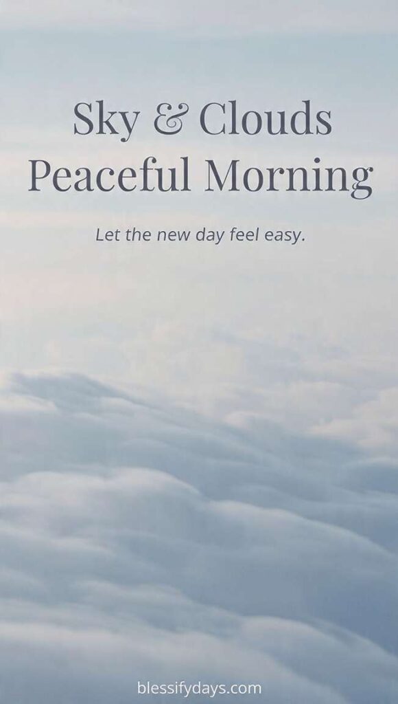 Peaceful sky and clouds morning image