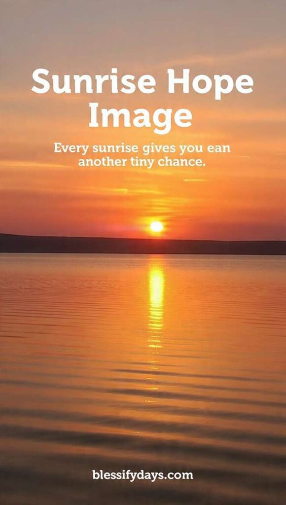 Sunrise hope morning image