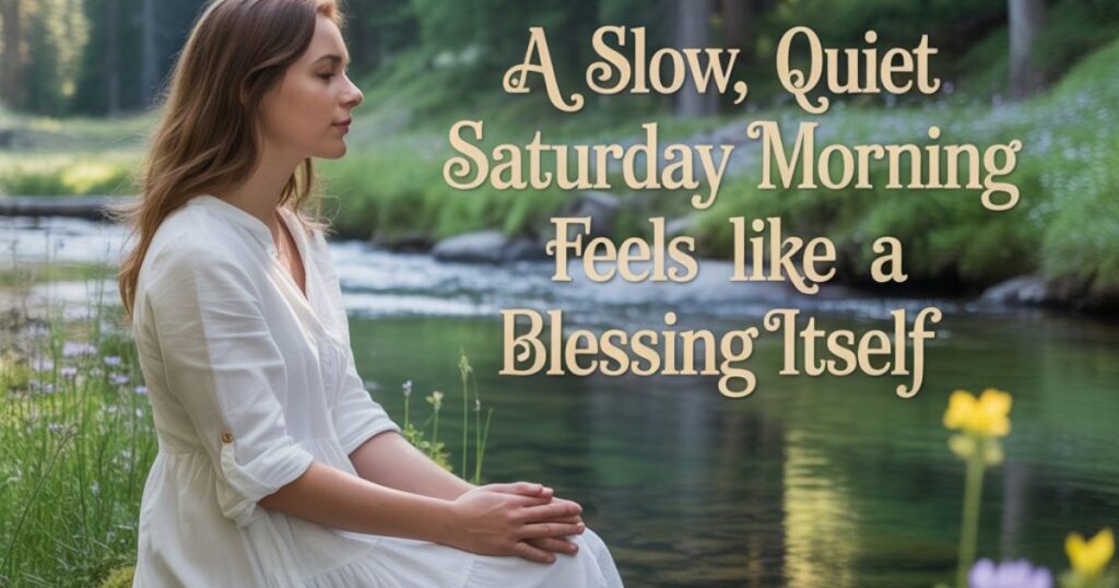 Saturday Blessings for Calm and Rest