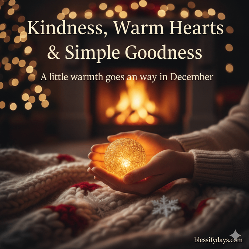 Kindness and warm hearts winter image