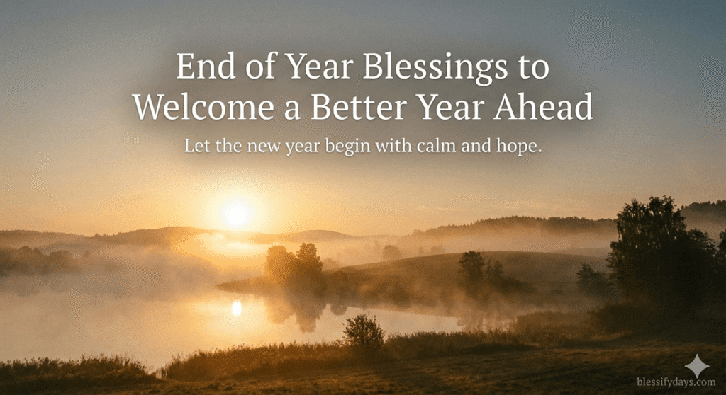 End of Year Blessings to Welcome a Better Year Ahead